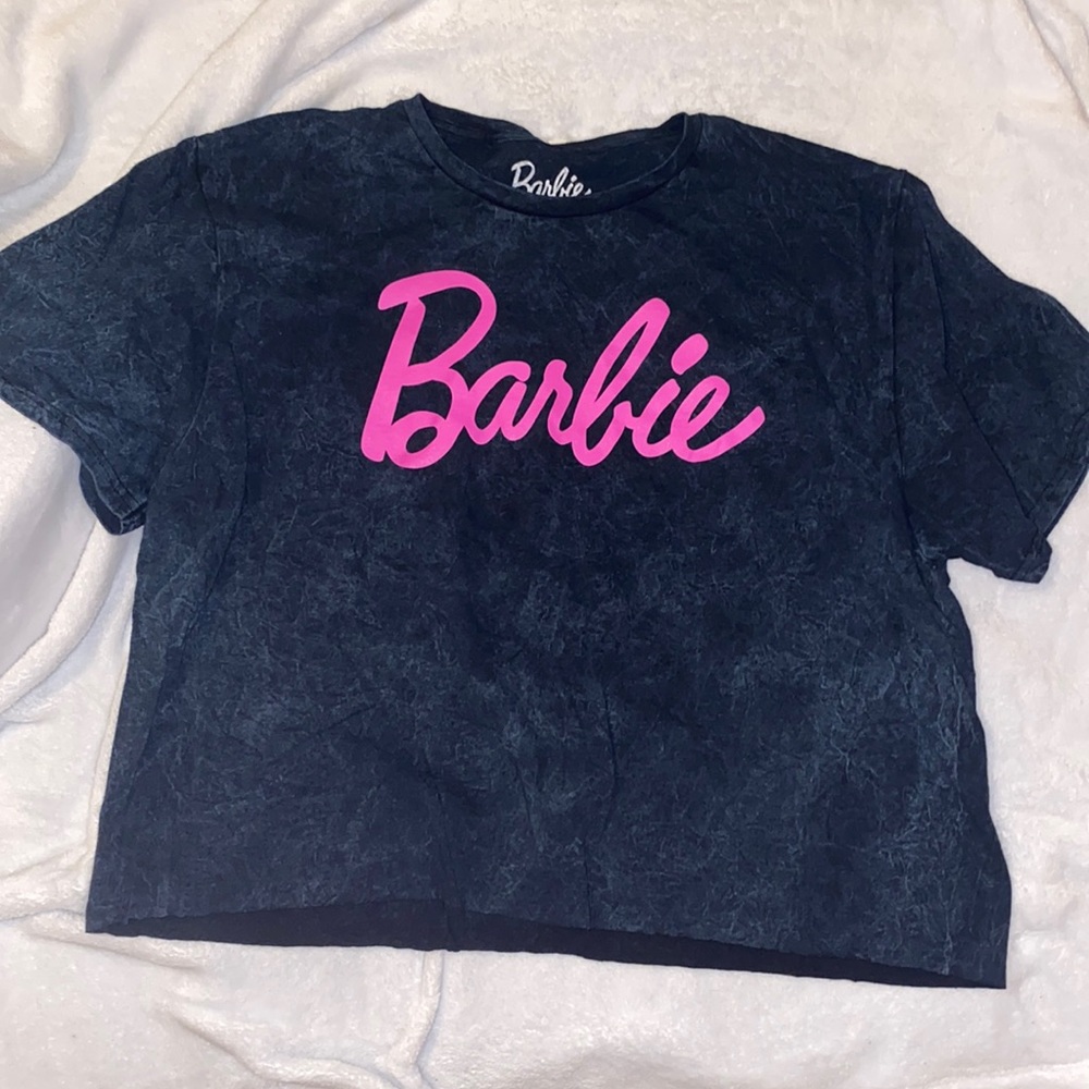 Distressed Barbie Crop Top
